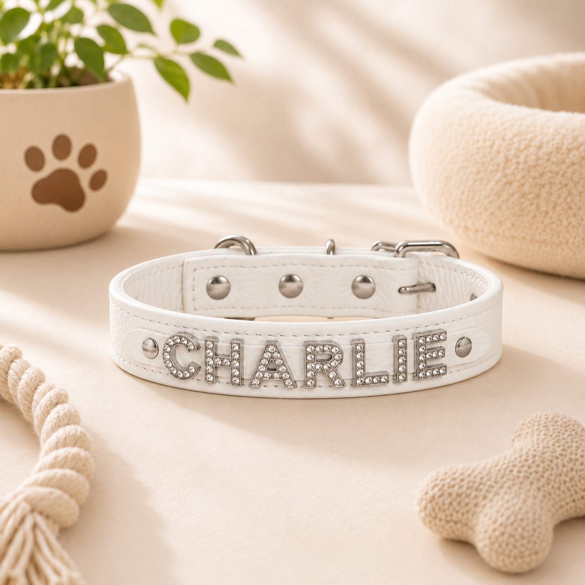 Collare Personalizzato in Ecopelle per Animali